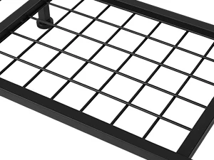 raised garden bed with shelf