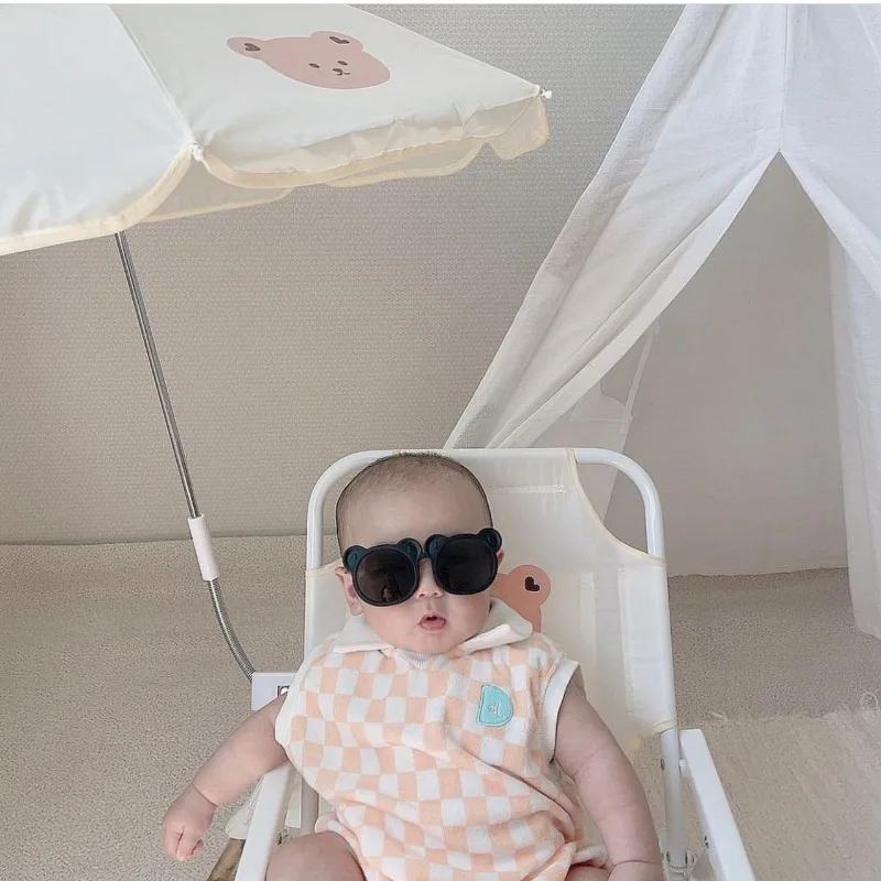 Children's beach chair cartoon animal outdoor sunscreen folding chair portable seaside vacation baby