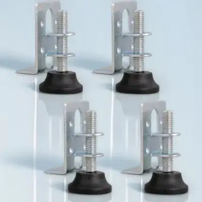 4Pcs 조정 가능한 레벨링 발 패드 탄소강 나일론 가구 다리 레벨러 캐비닛 옷장 서랍 지지대 액세서리