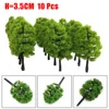 10pcs Model Trees Train Railroad Layout 3.5CM HO OO Scale Diorama Wargame Landscape Park Scenery Miniature Tree Decoration 2