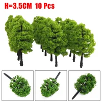 10pcs Model Trees Train Railroad Layout 3.5CM HO OO Scale Diorama Wargame Landscape Park Scenery Miniature Tree Decoration 2