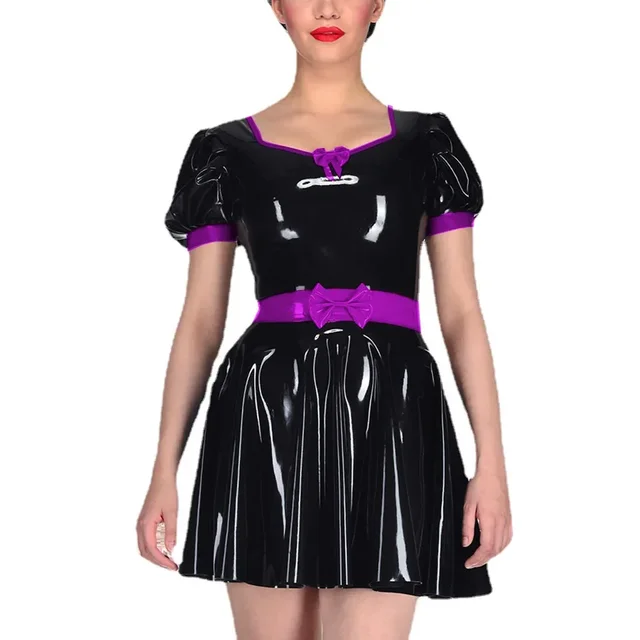 Puff Short Sleeve A-Line Dress 1