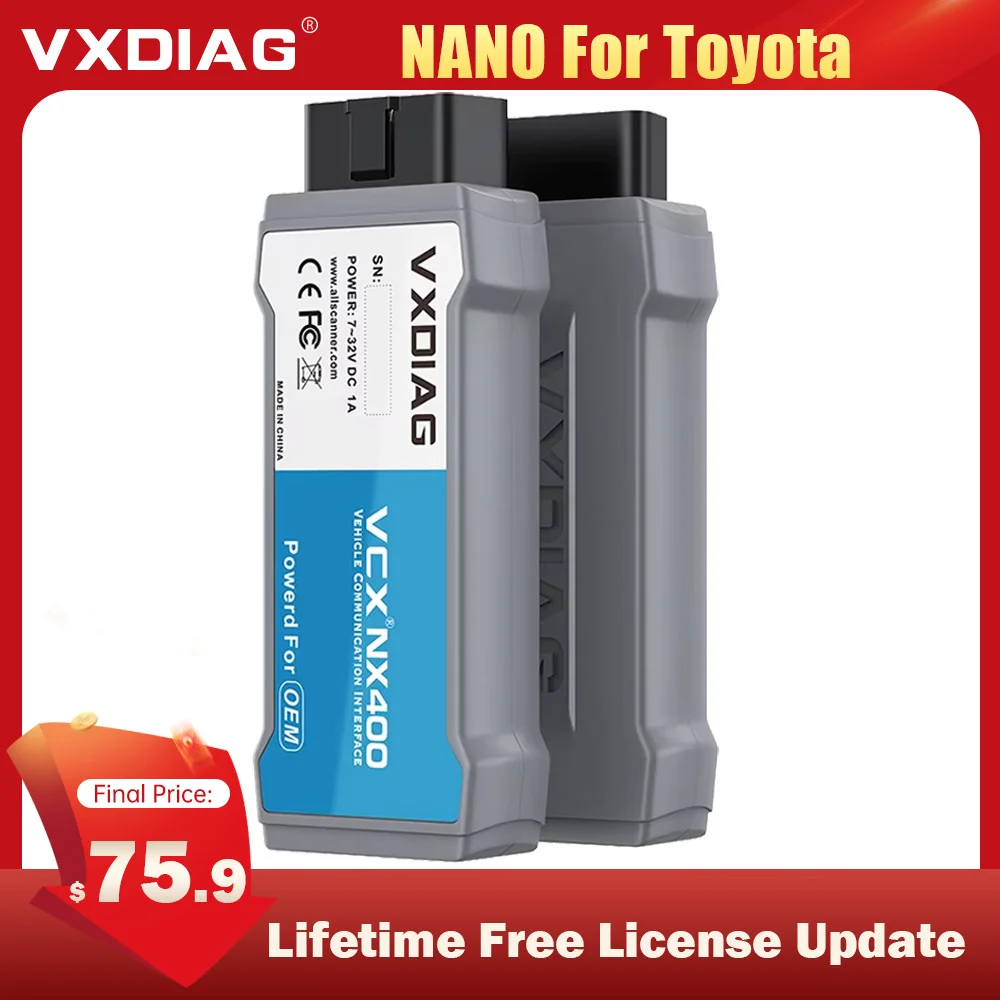 2025 VXDIAG VCX NANO NX400 For Toyota For Lexus Newest Techstream