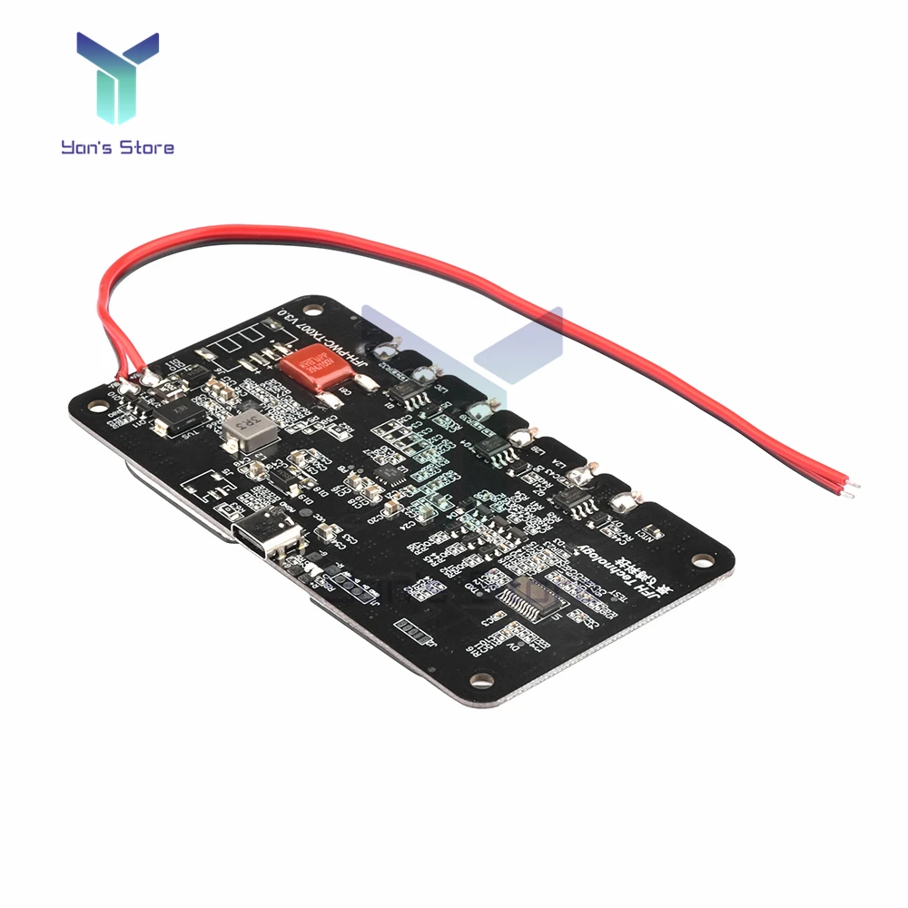 12V 24V 18W Type-C Wireless Charger Module fast charging Transmitter Anti-reverse Short circuit protection board Car 3 Coils