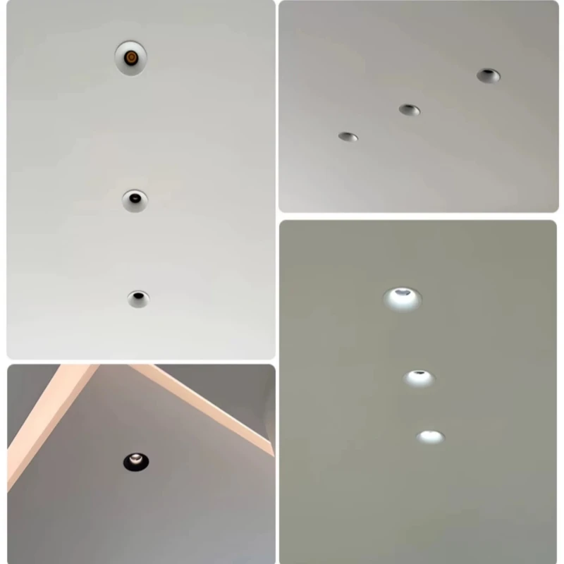 오목한 눈부심 방지 LED 다운라이트, 조도 조절 AC85-265V 천장 조명, 스포트라이트, 가족 거실 침실 조명, 9W, 12W