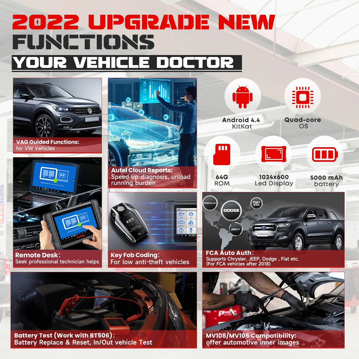 Autel-MaxiPRO MP808BT OBD2 진단 스캐너, 38 + 서비스 ECU 코딩 VAG 가이드 및 액티브 테스트 PK MP808 DS808 MP808K, 2023