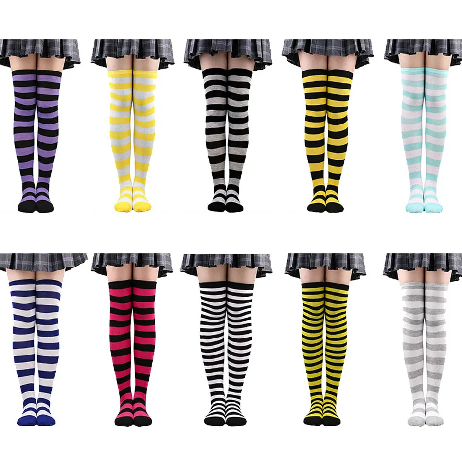 

Children Pantyhose Kids Striped Footed Tights Teens Comfort Halloween Clothing Girls Knitted Christmas Leggings Party Stockings