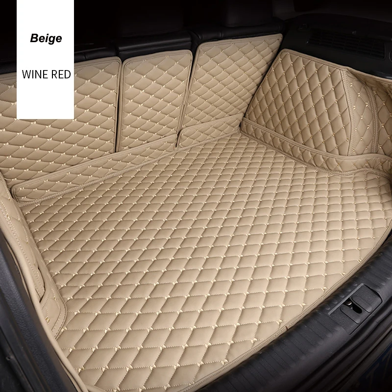 Luxus Car Mats™ – Luxus-Leder-Kofferraum-/Kofferraummatte mit schwarzen und  weißen Nähten