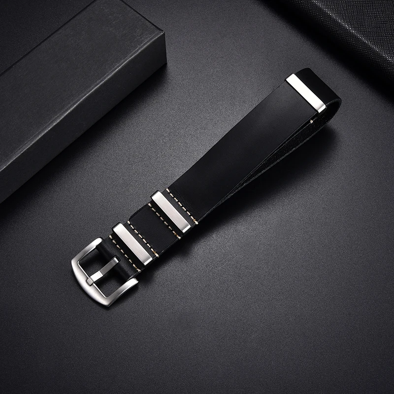 Vintage Genuine Leather Watch Strap – Classic Cowhide Wristband Replacement