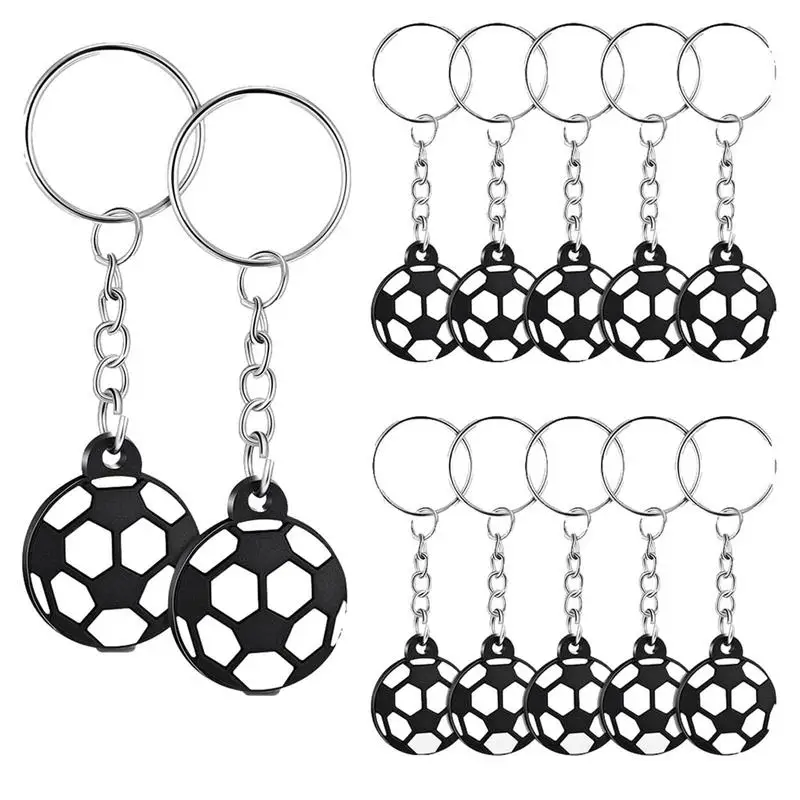 Soccer Ball Keychains 25Pcs Football Key Chains For Backpacks Sports