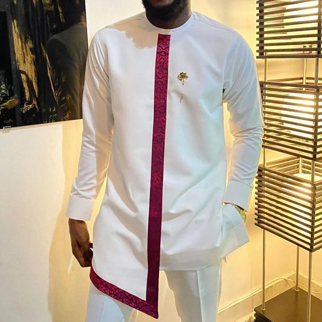 Jide Neck Long Sleeve Kaftan Outfit - Image 5