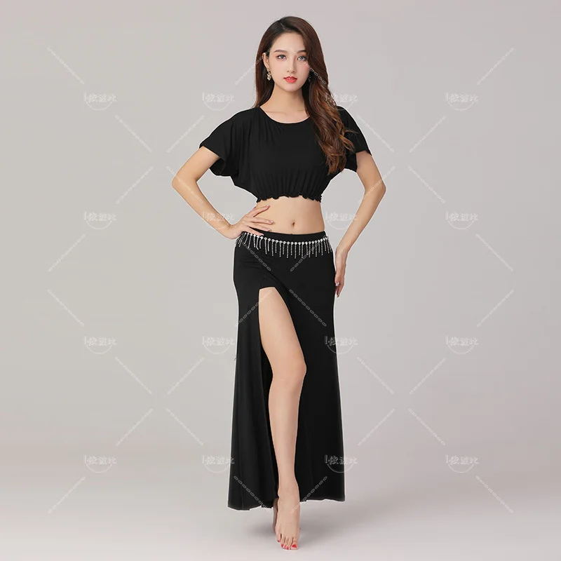 Belly Dance Top Skirt Set Performance Oriental Long Skirt Suit Stage Costume Sexy Women Outfit Bellydance Costume Professional