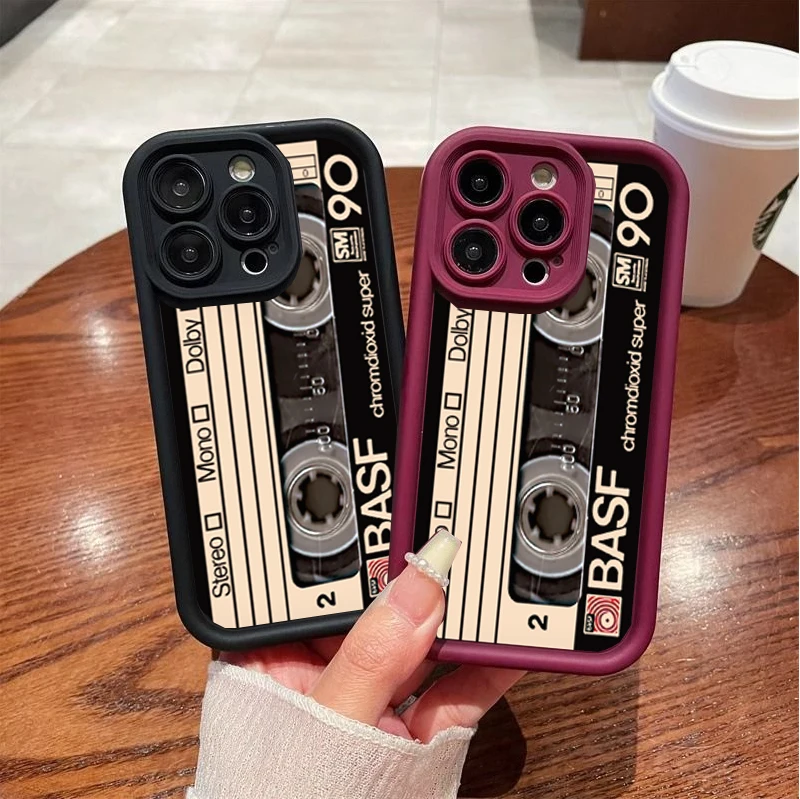 Vintage Cassette Tape Soft Shockproof Phone Case Cover