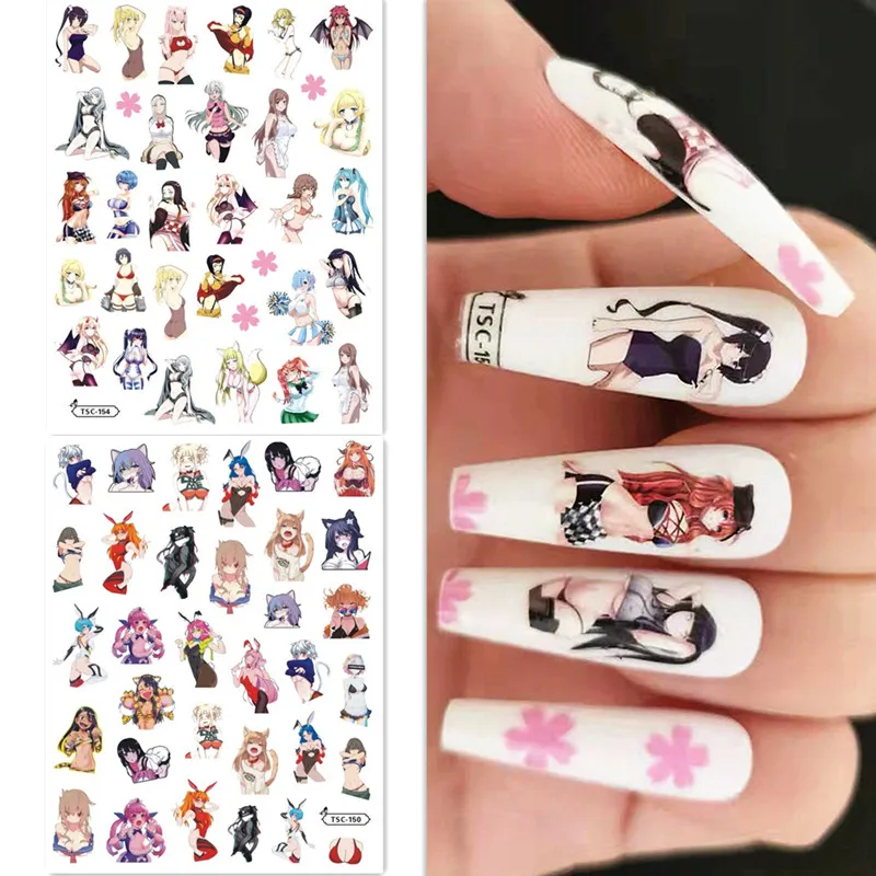 

Newest Sxy Image Anime Design 3D Self Adhesive Decal Slider DIY Decorations Accessory Nail Sticker TSC 154