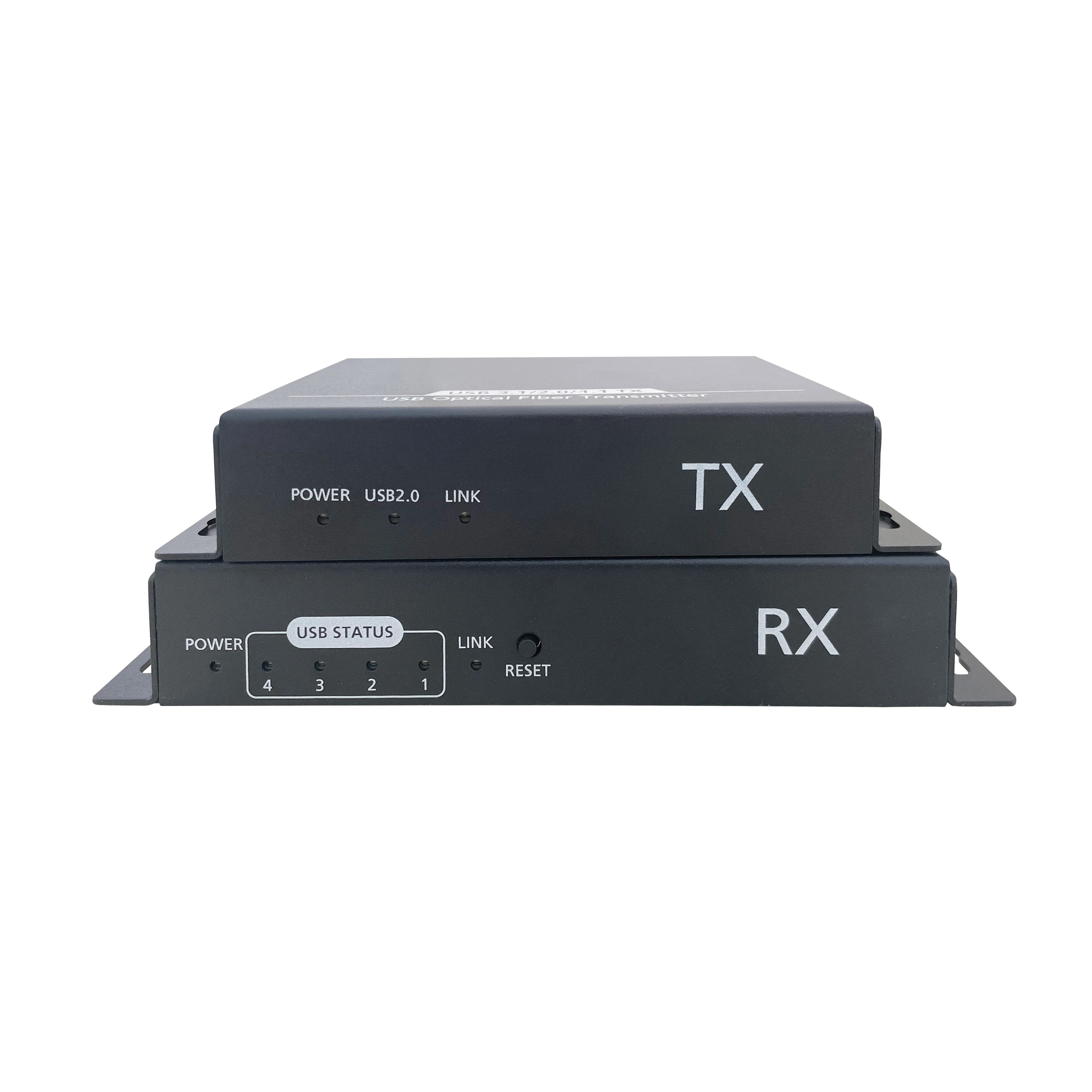 USB3.0 single fiber extender Compatible with USB2.0/1.1 USB Type-B to USB Type-A 1 in 4 out with 1 LC fiber up to 300 meter
