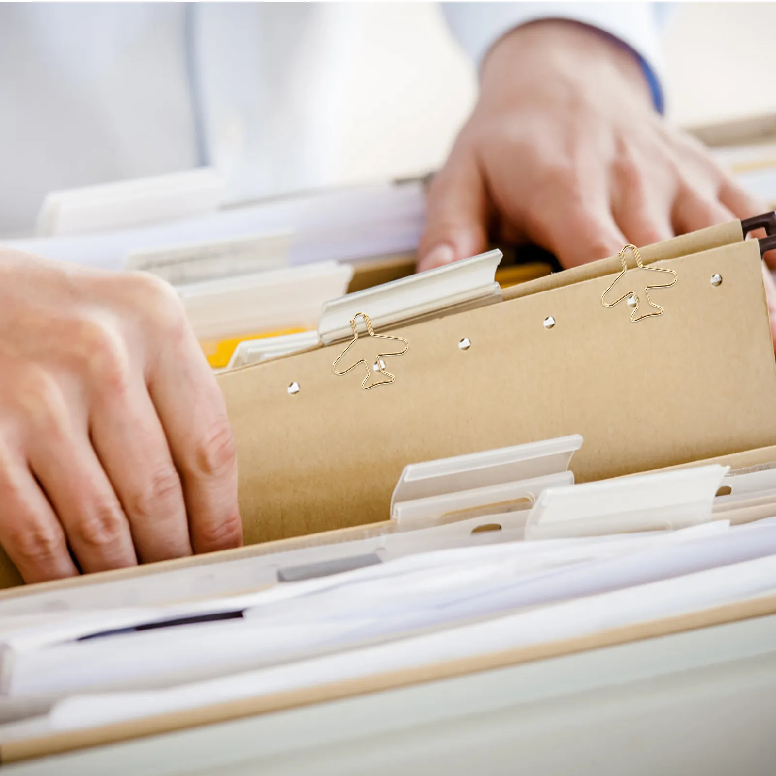 20Pcs 비행기 종이 클립 종이 용 금속 크리 에이 티브 미니 클립 사무실 학교 북마크 플래너 액세서리 귀여운 종이 클립