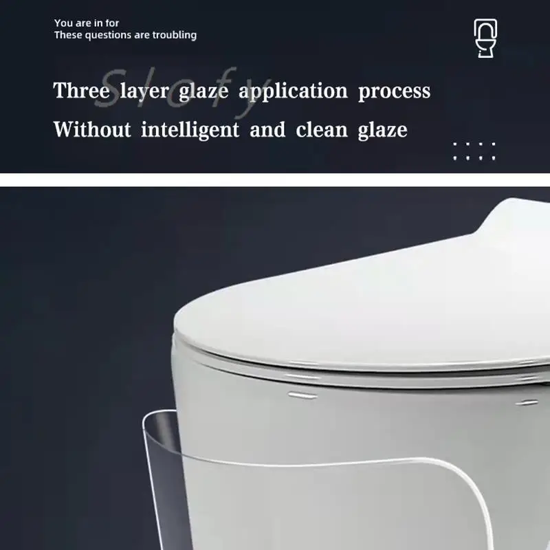 Description Picture 6 of itemToilet Ceramic Toilet Seat Lid Modern Toilet Bowl Powerful Flush Toilet Siphon Flushing For Bathroom Comfort Toilet For Bathroom