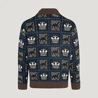 Veste cardigan tricotée rétro authentique Adidas Trefoil pour hommes et femmes KT0715 4