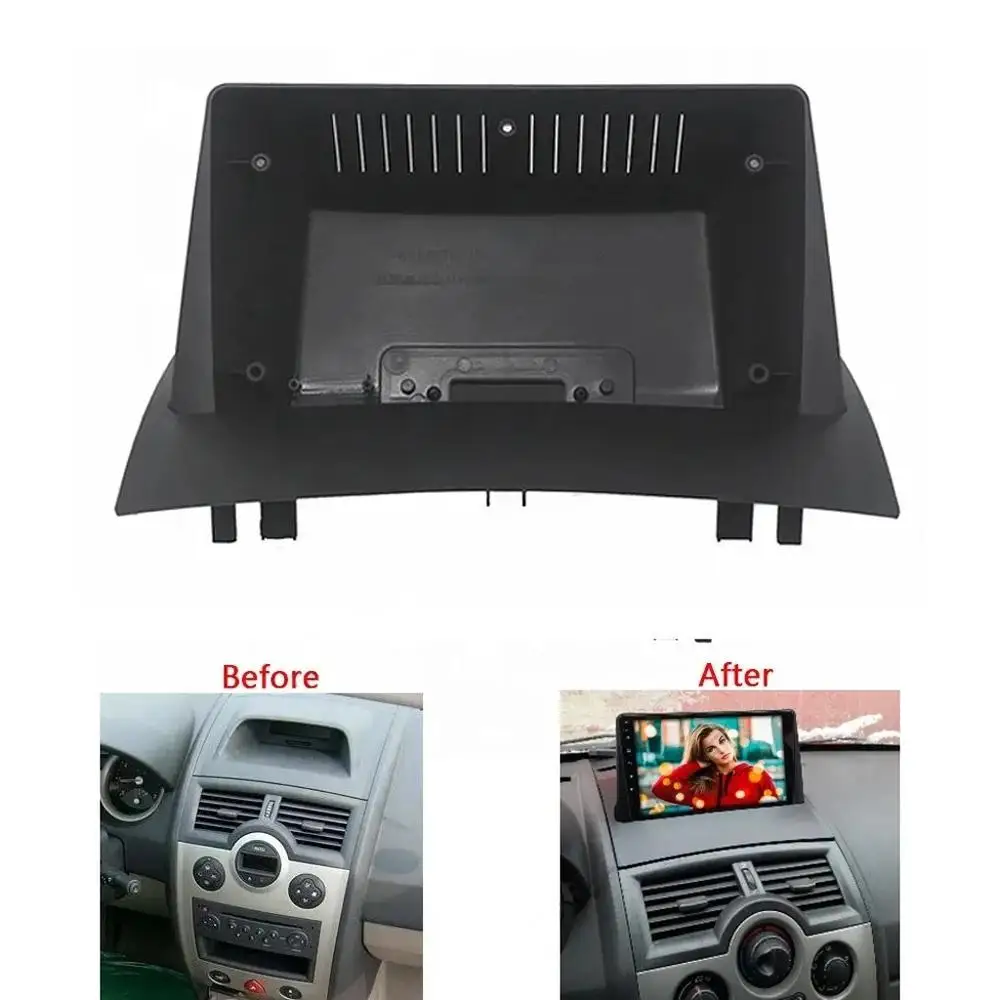 RENAULT Megane II 2002-2009 ڵ , ȵ̵ MP5 ÷̾ ̽ , 2Din  , ٸ  Ŀ г Ʈ, 9 ġ