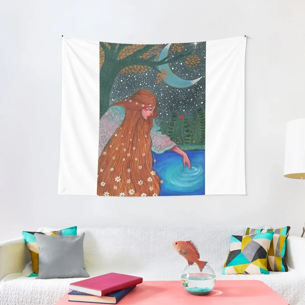 

Blue Moon Tapestry Cute Room Things Aesthetic Decoration Tapestry