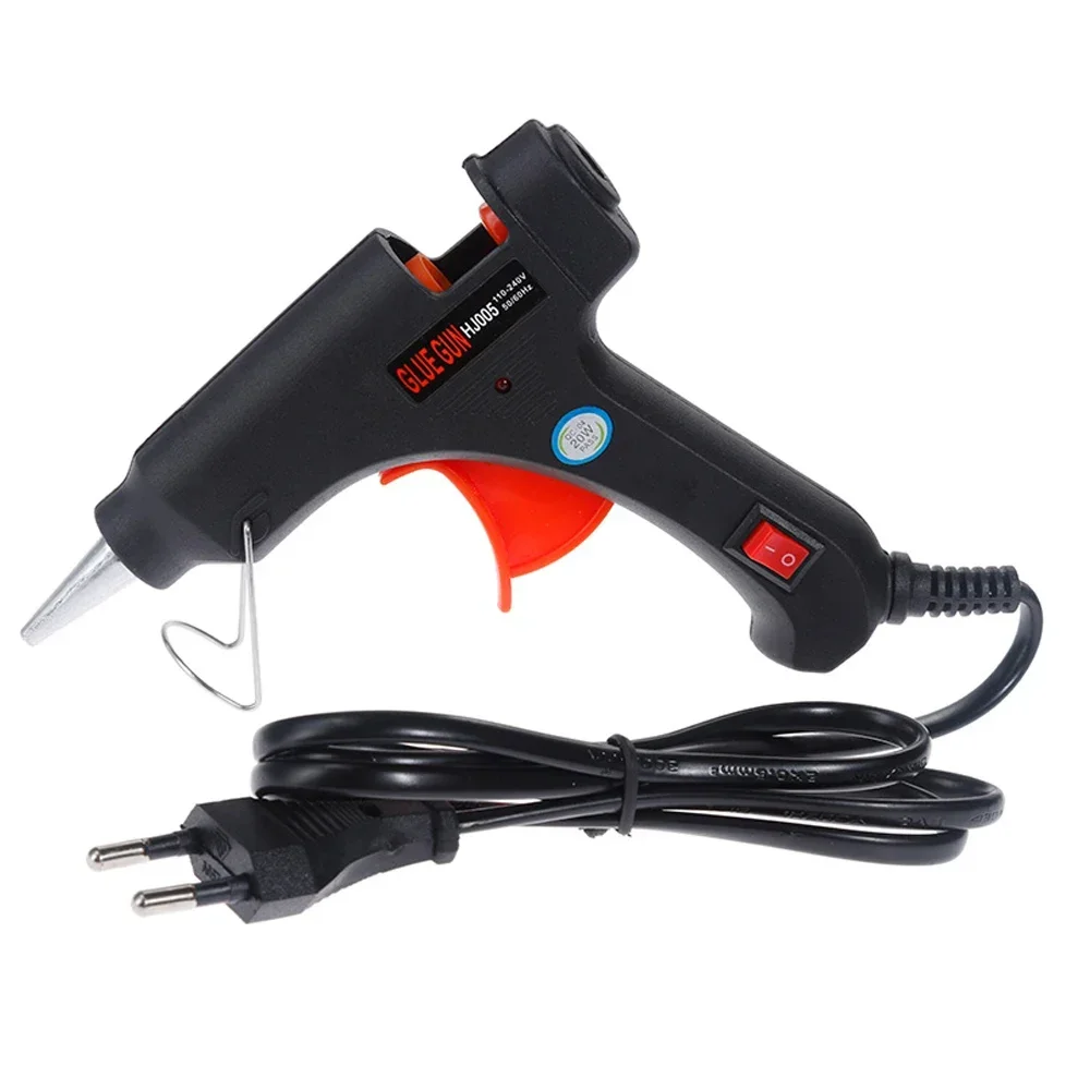 OIMG 20W Hot Melt Glue Gun With 7mm Glue Sticks Mini Household Industrial Guns Heat Temperature Thermo Electric Repair Tool 4