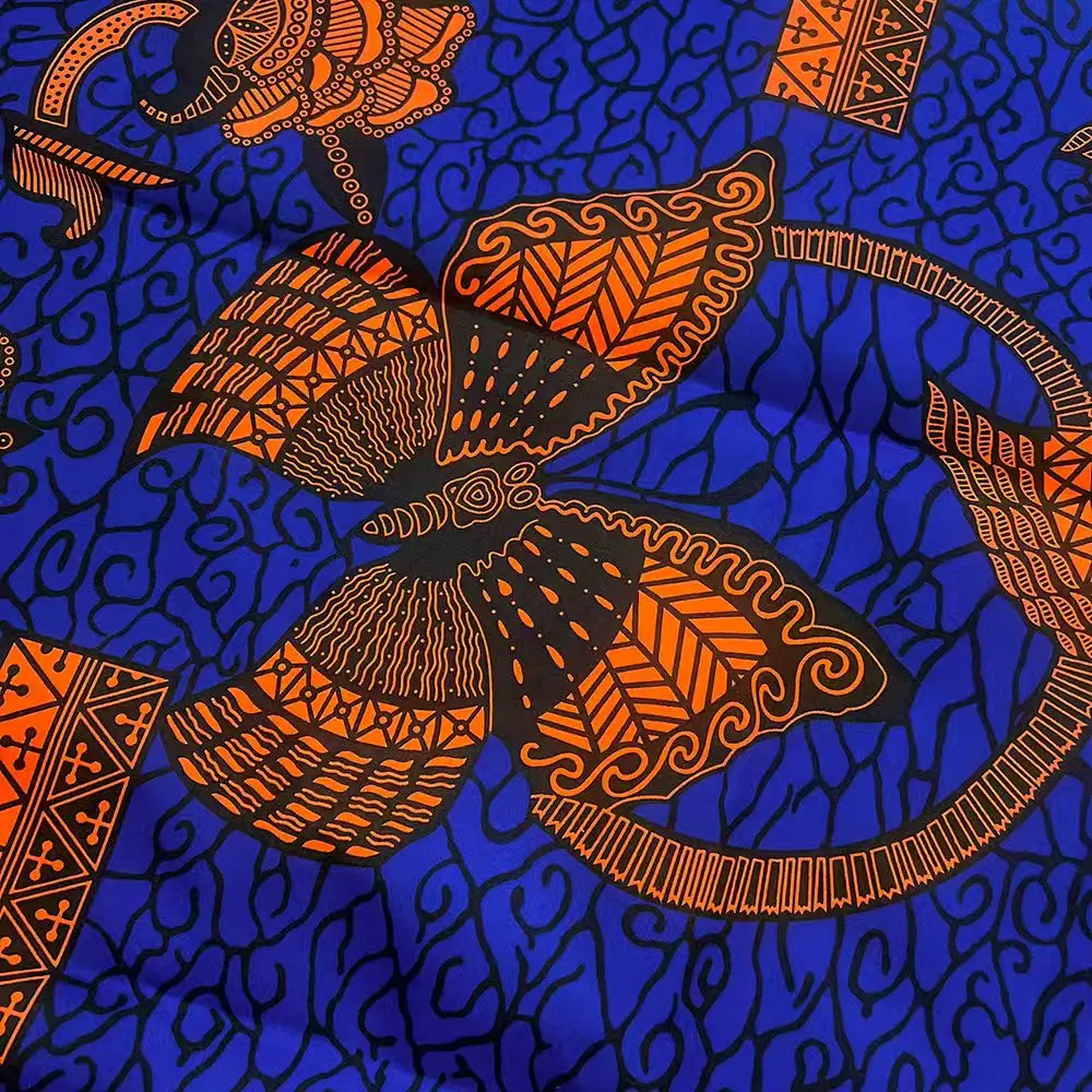 6 Yards Ankara Wax Fabric 2025 High Quality African Wax Print Fabric African Guaranteed Veritable Real Wax - 3