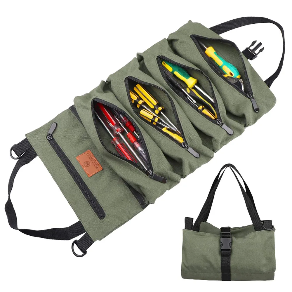 Hot Multi Purpose Tool Roll Up Bag Tool Organizer Bucket Wrench Tools