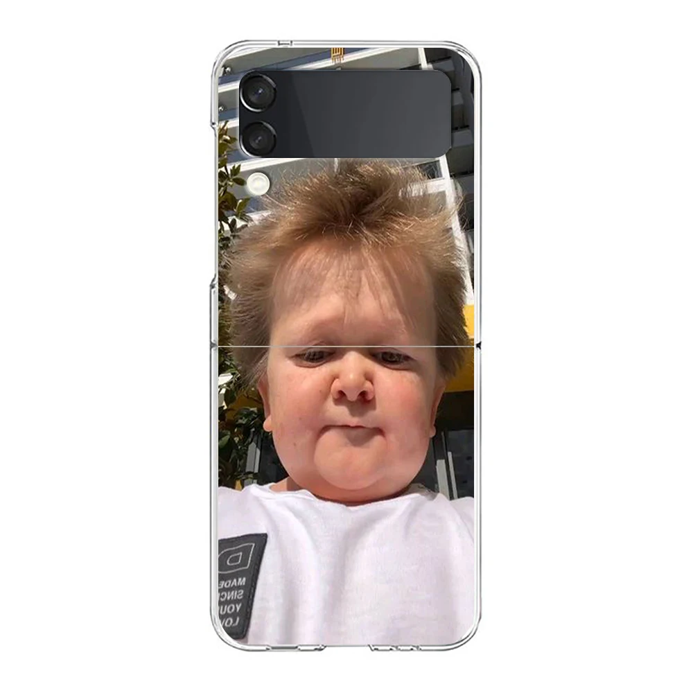 Hard Folding Clear PC Bumper Phone Case with Funny Hasbulla Design