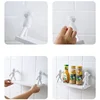 Bathroom Self-adhesive Shampoo Shelves Shower Towel Storage Rack Cosmetic Toilet Organizer Home Decor Kitchen PP Plastic Rack 5