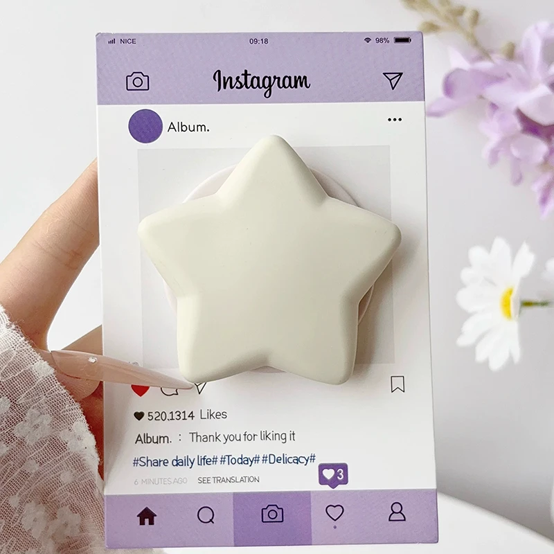 Magnetic Star-Shaped Silicone Ring Stand & Universal Phone Grip Holder