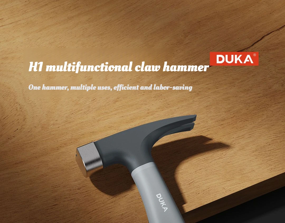 DUKA Multifunctional Claw Hammer 8 OZ High Carbon Steel Claw Hammer Anti-skid Shockproof Woodworking Tools