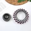 Fashion Crystal Rhinestone Hairpin Bun Hair Claw Clips Horsetail Buckle Hair Clip Bird Nest Expanding Hair Accessories for Women 6