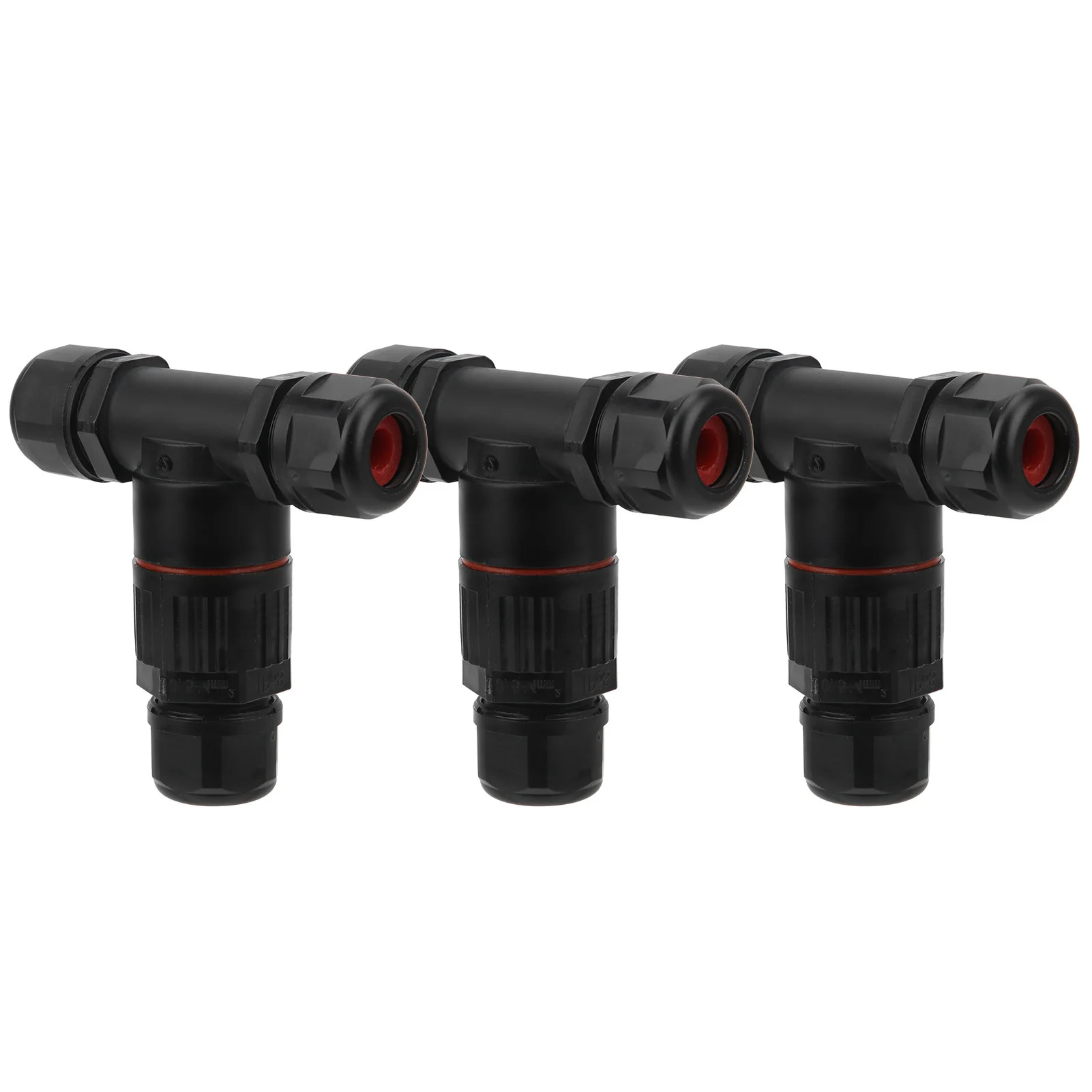 Description Picture 5 of item3Pcs IP68 Waterproof Connector Electrical Cable Connector 3 Way T Shape Outdoor Industrial Accessories