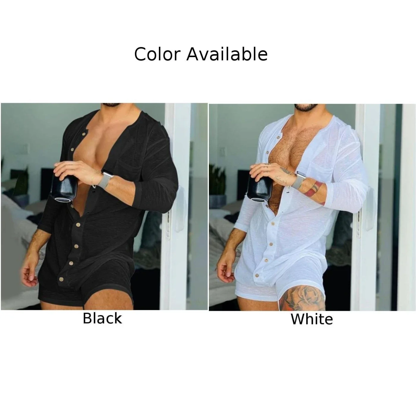 For Autumn For Spring Black Sexy Homewear O Neck Jumpsuit Spring Summer Autumn Slight Stretch Solid Color