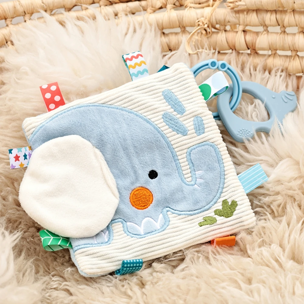 Baby Stoffbuch zum Fühlen und Berühren, Hochkontrast-Sensorikspielzeug, Frühpädagogisches Aktivitätsbuch aus Stoff für Babys und Kleinkinder – Detail 9