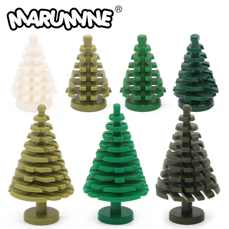 MARUMINE 30/50 шт. ель совместимый 3471 2435 MOC строительные блоки аксессуары сад цветок растение рождественские кирпичи части