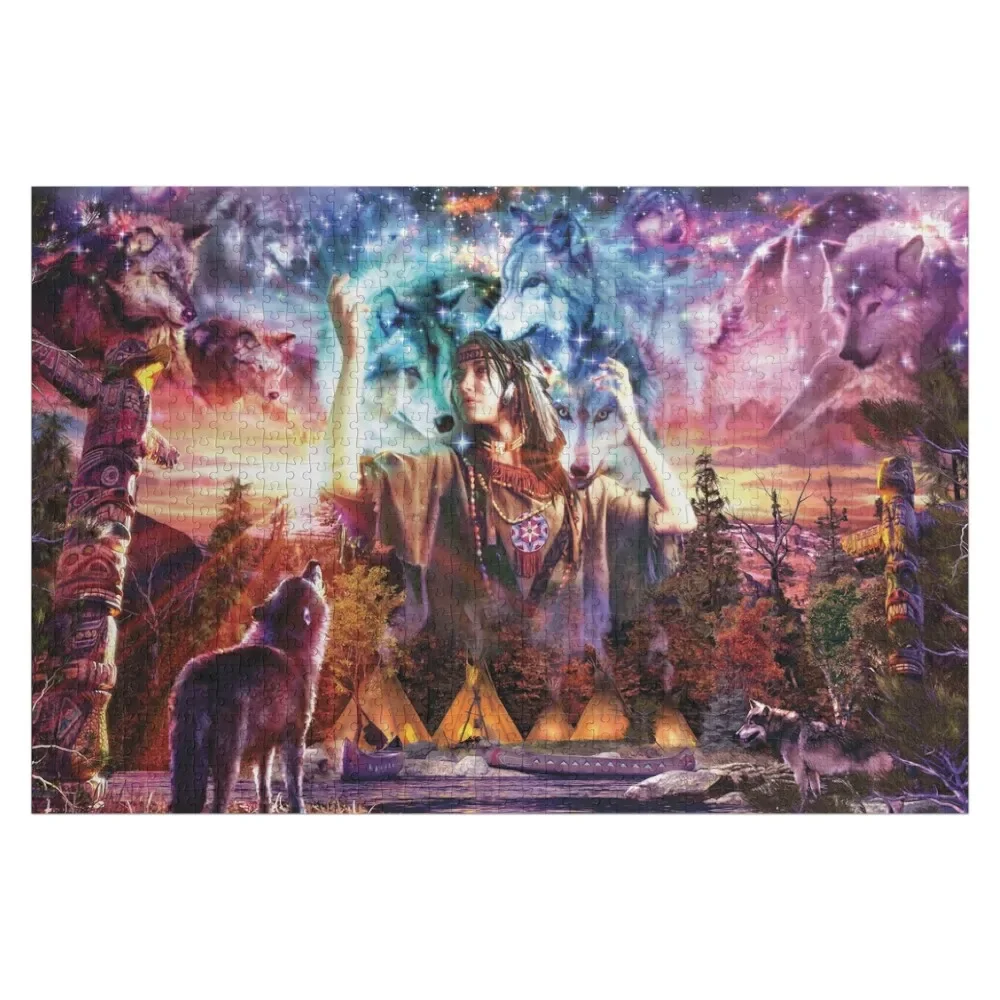 

Wolf Maiden Jigsaw Puzzle Custom Gifts Wooden Name Puzzle