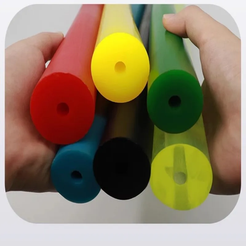 Elastic Rubber Round Stick Hollow pu Rod Barra de Borracha Poliuretano Comprimento 500 mm