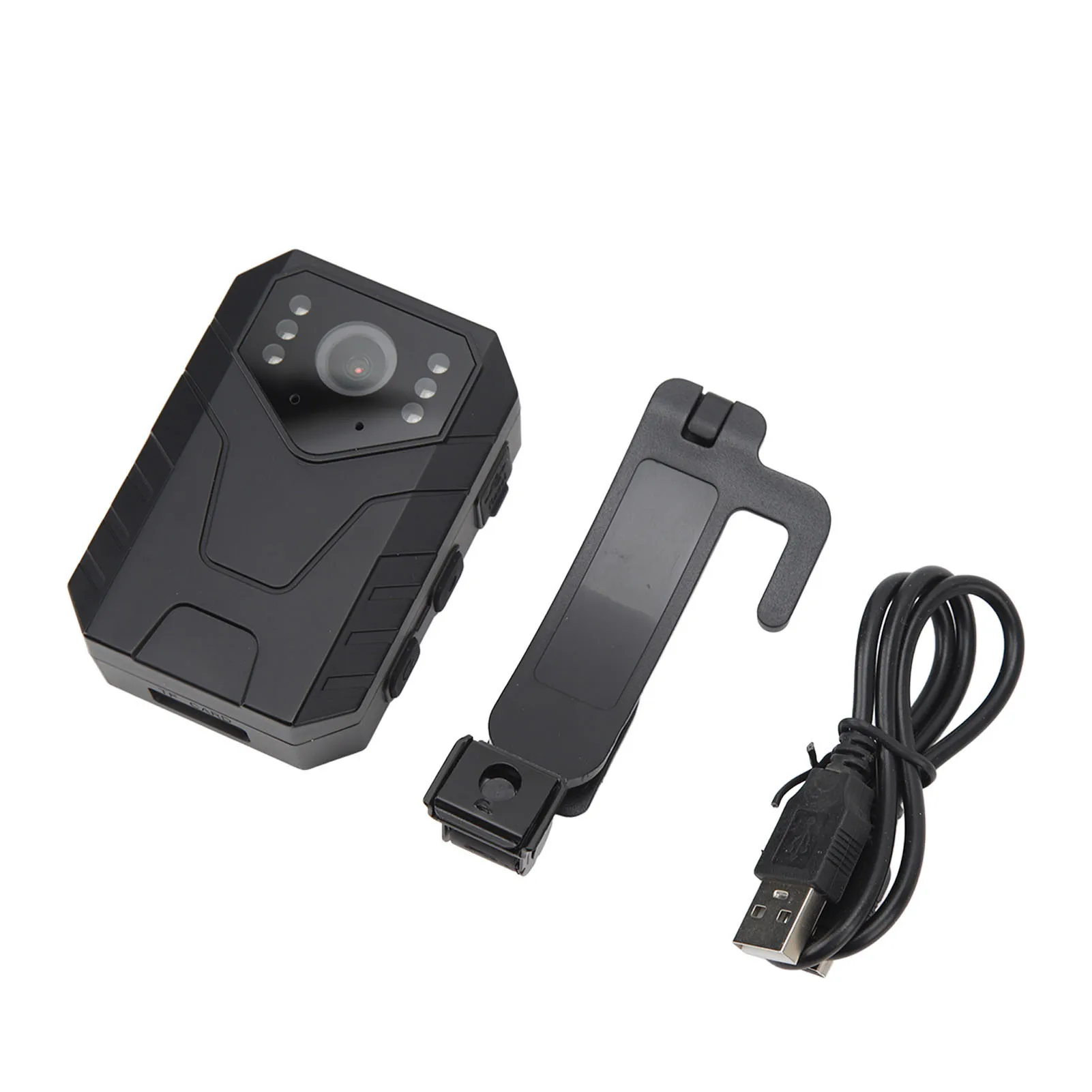 Night Vision Camera ABS Night Vision 4K HD Back Clip Loop Recording Motion Detection Body Wearable Camera for Outdoor