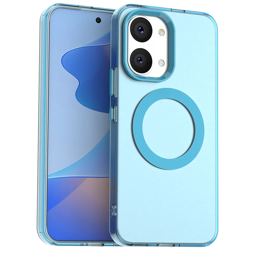 Candy-Colored Transparent Magnetic Phone Case