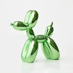 Contemporary Resin Balloon Dog Sculpture - Stylish Home and Office Decor Accent - 25x9x25cm (Green)