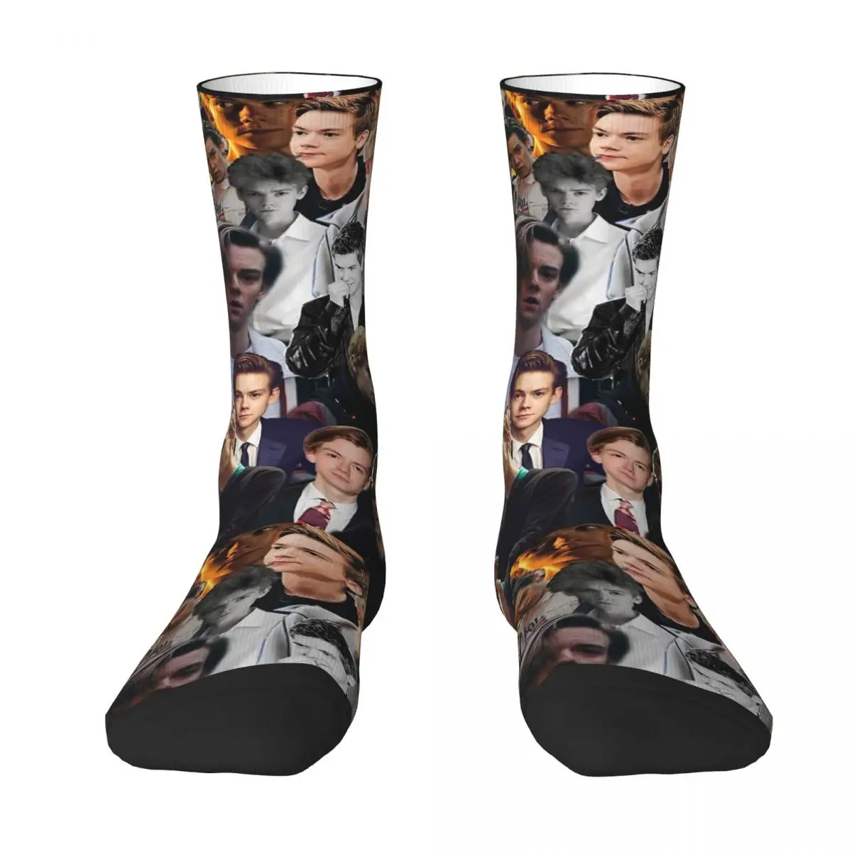 Thomas Brodie-Sangster Collage Adult Socks Unisex socks,men Socks women Socks greatest rock albums collage adult socks unisex socks men socks women socks