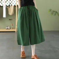 Short Pants Woman Cotton Culotte Shorts for Women Wide Skirt Comfy Outfits Flowy Harajuku Fashion To Wear Summer Wholesale Jorts