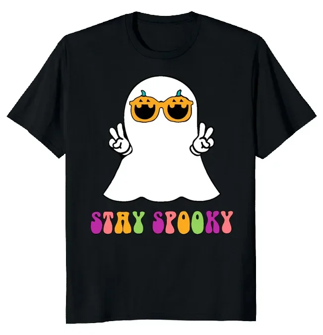 

Новинка, забавная футболка Groovy с призраком из чистого хлопка, повседневные мужские футболки с коротким рукавом, топы, Прямая поставка