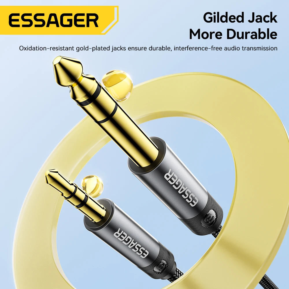 Essager Audio Jack Cable 3.5mm To 6.5mm For Computer