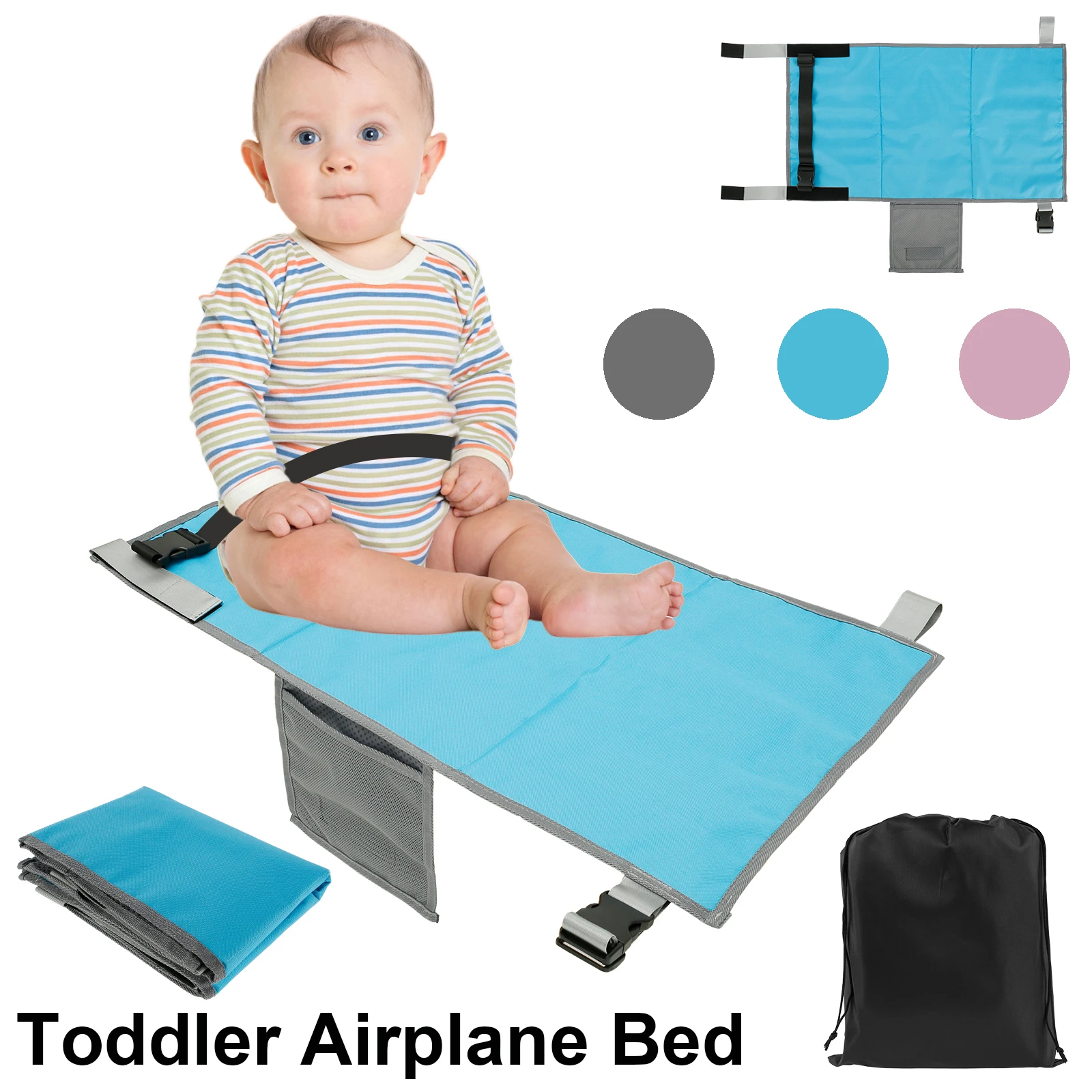 Toddler Airplane Seat Extender Breathable Children Airplane Seat Extender Portable Planes Foot Rest Travel Essentials