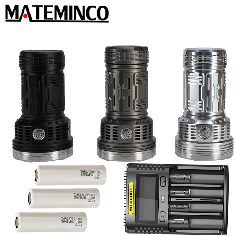 Mateminco MT18X Type-C USBRechargeable Flashlight max 21000 Lumen Tactical  Searchlight Beam Throw 871 meter Fast Charging Torch