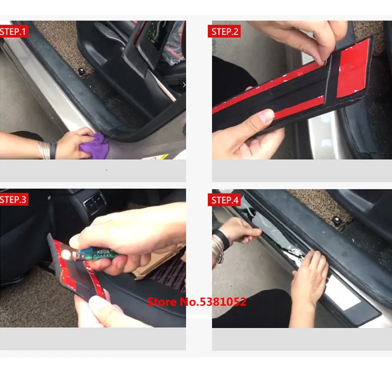 Stainless Steel Door Sill Kick Protector Guard Scuff Plate Pedal Cover For Changan Uni-k Unik 2022 2021 Car Styling Accessories