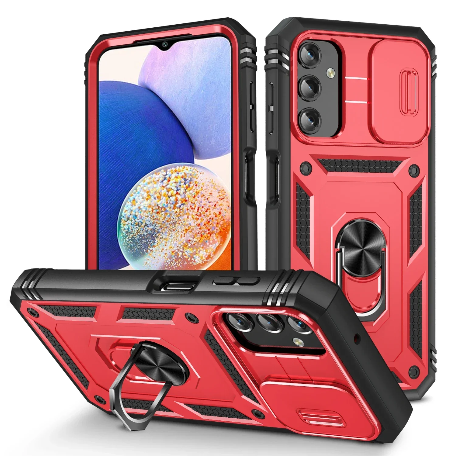 Magnetic Armor Military Grade Phone Case with Camera Slide