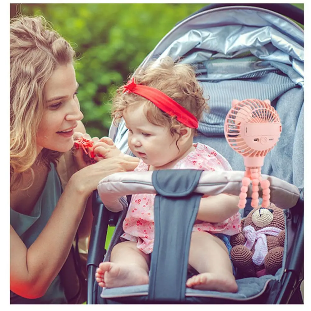 

Car Seat Handheld USB Rechargeable Stroller Fan Octopus fan Night Lights Desk Fan